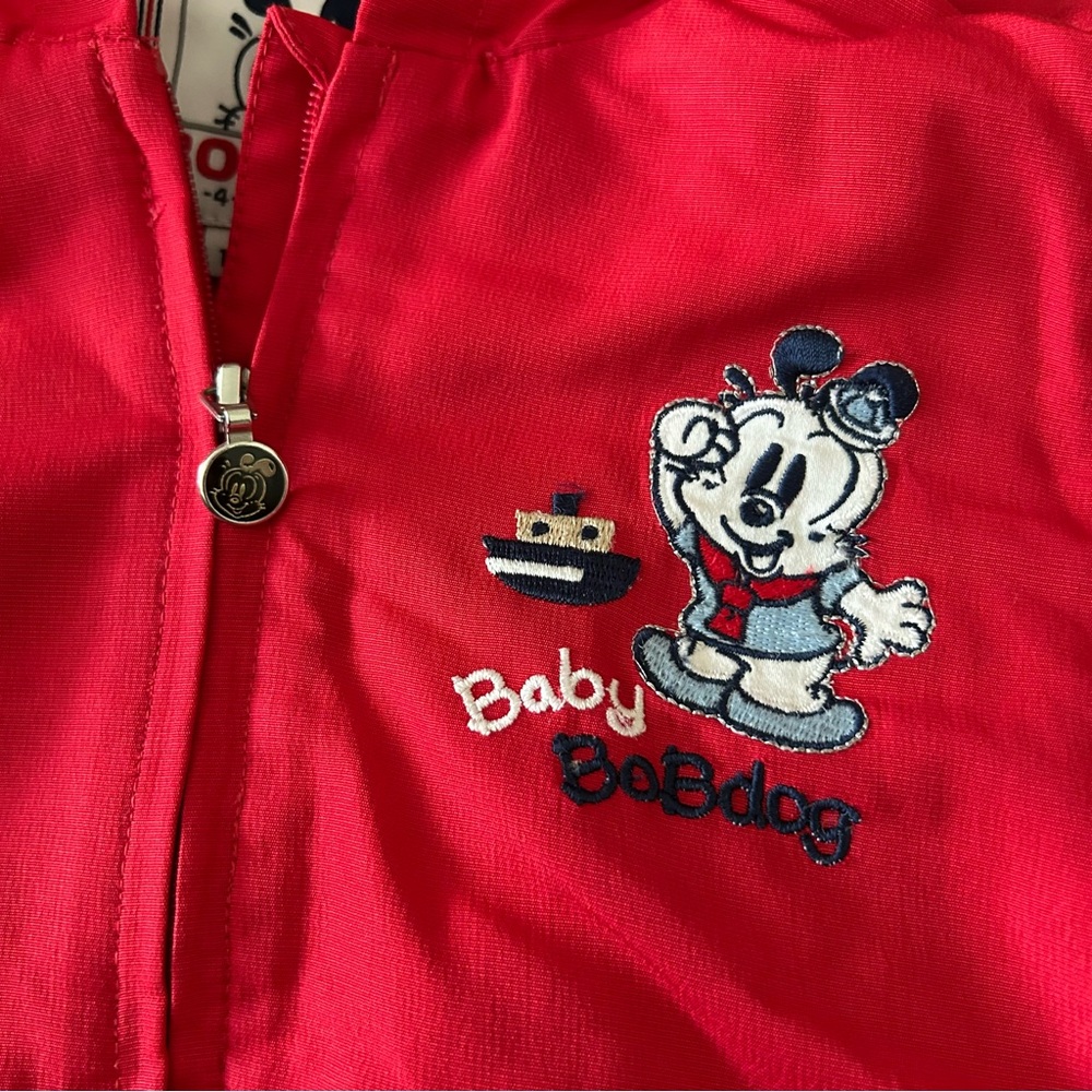 Vintage Kids Hooded Jacket Baby BOBDOG Toddler Size 4 Red Long Sleeve Outerwear